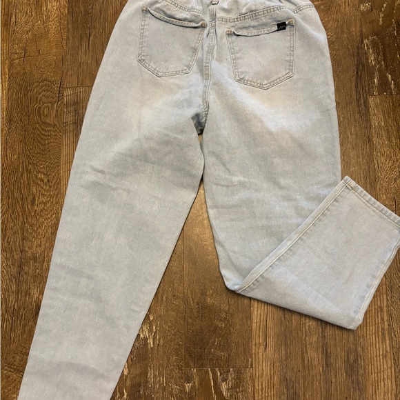 Elite Jeans Size M Distressed High Waist Stretch Paper Bag Style - Picture 5 of 7